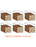 Pack 6 stères / Bûches 50 cm / 4.80 m3