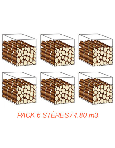 Pack 6 stères / Bûches 50 cm / 4.80 m3 Pack 6 stères / Bûches 50 cm / 4.80 m3
